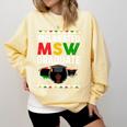 Queen MSW Social Work Grads Masters Graduation Comfort Colors Sweatshirt Butter