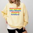 Rainbow LGBT Pride Senior 2023 Graduation Comfort Colors Sweatshirt Butter