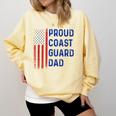 Retro Proud Coast Guard Dad Graduation Dad Usa Flag Outfit Comfort Colors Sweatshirt Butter