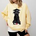Russian Terrier Dog Graduation Cap Graduate Owner Grad Comfort Colors Sweatshirt Butter