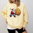 Santa Holding Cookie Xmas Baker Introvert Christmas Comfort Colors Sweatshirt Butter