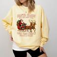 Santa Has The Right Idea Introvert Christmas Comfort Colors Sweatshirt Butter