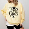 That Says Senior Vibes Graduation Diploma School Spirit Comfort Colors Sweatshirt Butter