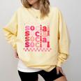 Selectively Social Sarcastic Introvert Humor Comfort Colors Sweatshirt Butter