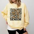 Senior 2021 Grad Class Of 2021 Graduation Leopard Cheetah Comfort Colors Sweatshirt Butter