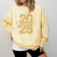Senior 2025 Class Of 2025 Gold Senior Graduation Comfort Colors Sweatshirt Butter