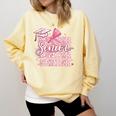 Senior 2026 Class Of 2026 Cute Coquette Pink Bow Graduation Comfort Colors Sweatshirt Butter