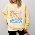 Senior 2026 Retro Groovy Flowers Graduation Comfort Colors Sweatshirt Butter