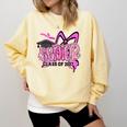 Senior 2027 Class Of 2027 Coquette Girl Pink Graduation 2027 Comfort Colors Sweatshirt Butter