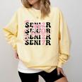 Senior 2027 Class Of 2027 Coquette Pink Bow Graduation 2027 Comfort Colors Sweatshirt Butter