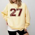 Senior 2027 Maroon Senior Class Of 27 Jersey Graduation Comfort Colors Sweatshirt Butter