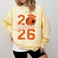 Senior Basketball Class Of 2026 Crew Basketball Graduation Comfort Colors Sweatshirt Butter