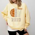 Senior Class Of 2023 Graduation Basketball Team Graduate Comfort Colors Sweatshirt Butter