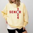 Senior Class Of 2024 Graduation 2024 Maroon Basketball Comfort Colors Sweatshirt Butter