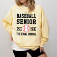 Senior Class Of 2025 Baseball Senior Night Graduation Party Comfort Colors Sweatshirt Butter