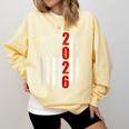 Senior Class Of 2026 Patriotic American USA Flag Graduation Comfort Colors Sweatshirt Butter