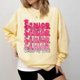 Senior Class Of 2026 Pink Coquette Bow Graduation 2026 Comfort Colors Sweatshirt Butter