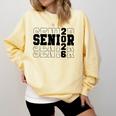 Senior Class Of 2026 Varsity Text Graduation Comfort Colors Sweatshirt Butter