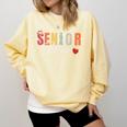Senior Mom 2024 Graduation Heart Class Of 2024 Comfort Colors Sweatshirt Butter