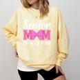 Senior Mom Class Of 2026 Pink Coquette Bow Graduation Comfort Colors Sweatshirt Butter