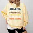 So Long Kindergarten Preschool Graduation First Grade Comfort Colors Sweatshirt Butter