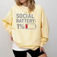 Social Battery 1 Percent Introvert Mood Minimalist Comfort Colors Sweatshirt Butter Social Battery 1 Percent Introvert Mood Minimalist Comfort Colors Sweatshirt Butter