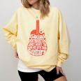 Social Introverts Hang Out With Guitars Musician Guitarist Comfort Colors Sweatshirt Butter