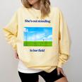 Out Standing In Her Field Graduation Tee Comfort Colors Sweatshirt Butter