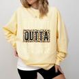Straight Outta Cosmetology School Leopard Graduation Comfort Colors Sweatshirt Butter