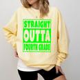 Straight Outta Fourth Grade Graduation Class Comfort Colors Sweatshirt Butter