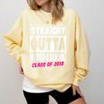 Straight Outta Nursing School Class Of 2018 Graduation Comfort Colors Sweatshirt Butter