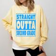 Straight Outta Second Grade Graduation Class Comfort Colors Sweatshirt Butter