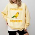 Sun Conure Introvert Parrot Bird Sun Conure Comfort Colors Sweatshirt Butter
