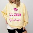 Super Proud Little Cousin Of 2025 Graduate Graduation Family Premium Tri-Blend Comfort Colors Sweatshirt Butter
