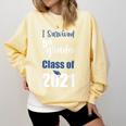 I Survived 5th Grade Class Of 2021 Quarantined Graduation 2 Comfort Colors Sweatshirt Butter