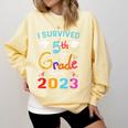 I Survived 5th Grade Graduation Class 2023 Elementary Comfort Colors Sweatshirt Butter