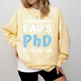 i Survived My Dad's Phd Dissertation College Graduation 2021 Comfort Colors Sweatshirt Butter