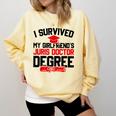I Survived My Girlfriend's Juris Doctor Degree Graduation Comfort Colors Sweatshirt Butter