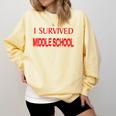 I Survived Middle School Graduation Shirt T-Shirt Comfort Colors Sweatshirt Butter