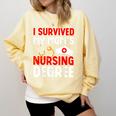 I Survived My Mom's Nursing Degree Graduation Day 2026 Comfort Colors Sweatshirt Butter