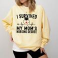 I Survived My Mom's Nursing Degree Nursing School Graduation Comfort Colors Sweatshirt Butter