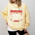 I Survived Nursing School Class Of 2025 Nurse Graduation Comfort Colors Sweatshirt Butter