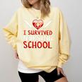 I Survived Nursing School Graduation Cool Comfort Colors Sweatshirt Butter