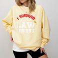 I Survived My Partner's Law Degree Graduation Shirt Comfort Colors Sweatshirt Butter