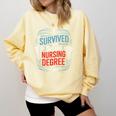I Survived My Sister'S Nursing Degree Sis Nurse Graduation Comfort Colors Sweatshirt Butter