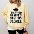 I Survived My Wife's Masters Degree Graduation Class Of 2025 Comfort Colors Sweatshirt Butter