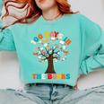 100 Days In The Books Reading Teacher 100th Day Of School Premium Comfort Colors Sweatshirt Butter