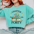 1986 Chapter Forty 40th Birthday Wildflower Book Comfort Colors Sweatshirt Butter 1986 Chapter Forty 40th Birthday Wildflower Book Comfort Colors Sweatshirt Butter