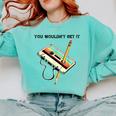 70s 80s 90s Retro Party Costume Nostalgia Cassette Comfort Colors Sweatshirt Butter