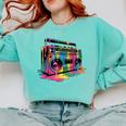 80s 90s Hip Hop Nostalgia Retro Boombox Music Lovers Comfort Colors Sweatshirt Butter